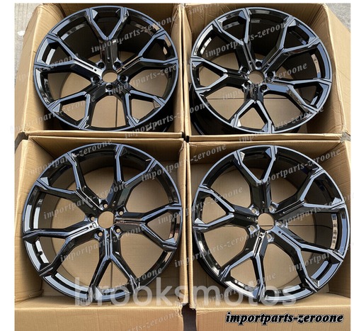 22インチ NEW STYLE グロスブラック ホイール BMW X5 E70 F15 X6 E71 F16 5X120 4本セット -BRN-11405