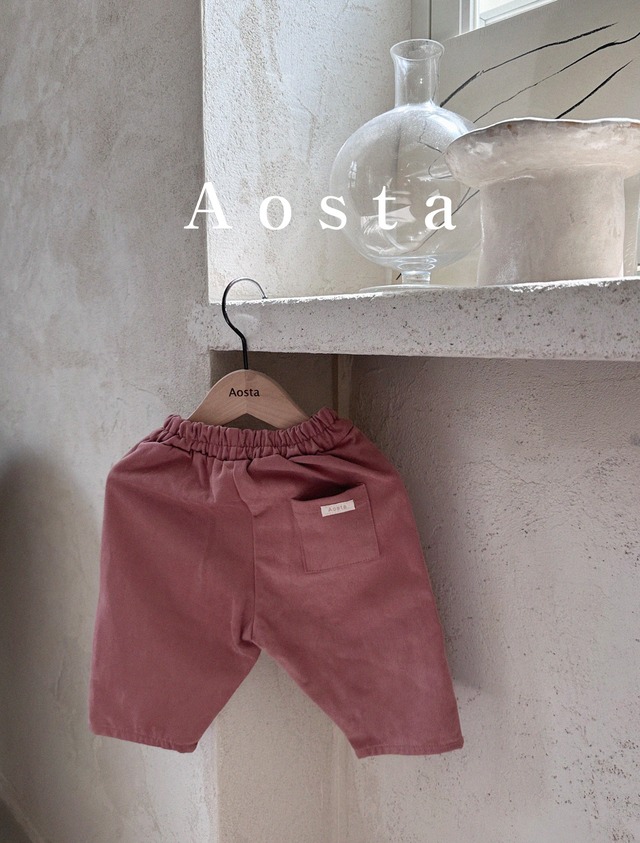 《秋ご予約》butter pants ★ ｜ご予約 秋 aosta アオスタ ズボン pants パンツ 女の子 男の子 ベビー 淡色 保育園