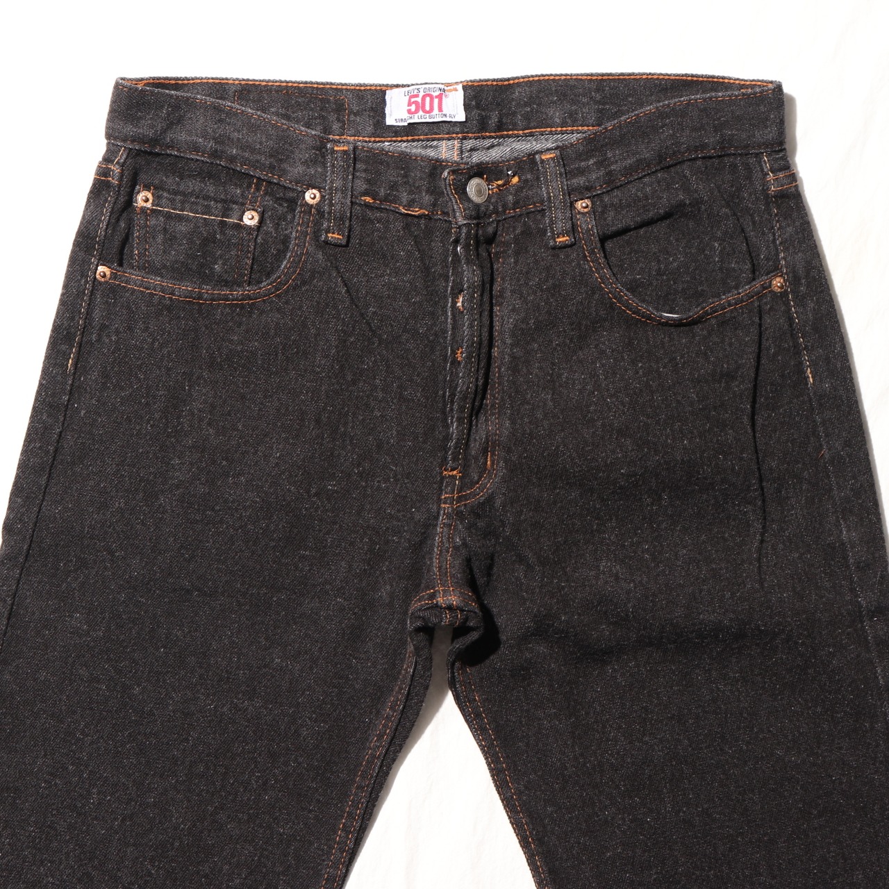 極美品 33×30 Levi’s 501 先染め 毛羽立ち USA 94年 リーバイス ブラックデニムパンツ