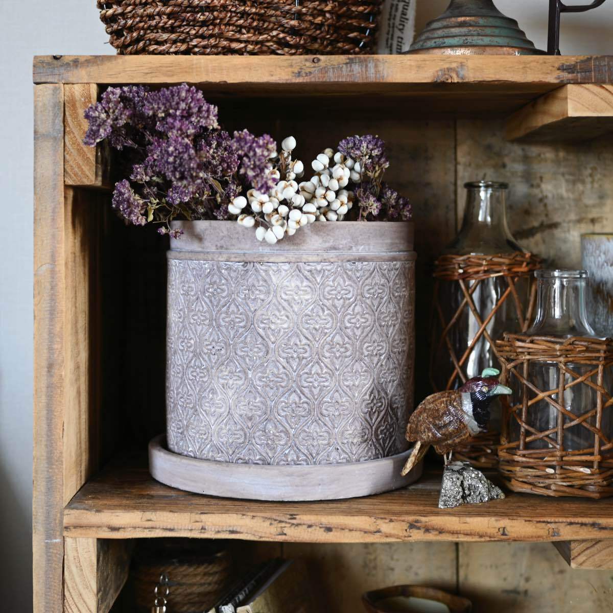 ジェルモ シリンダーポット|ピンク系 ガーデン 植木鉢 おしゃれ 雑貨店