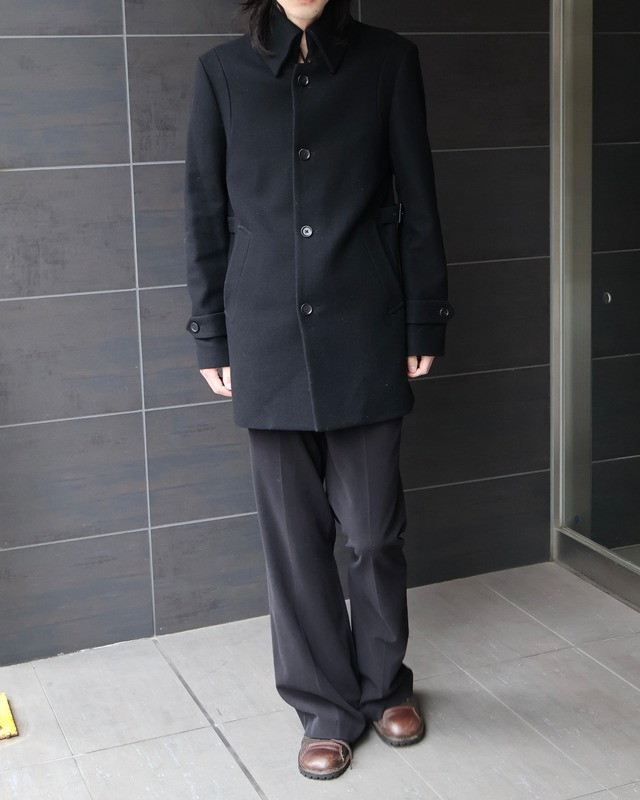 Standing collar wool jacket