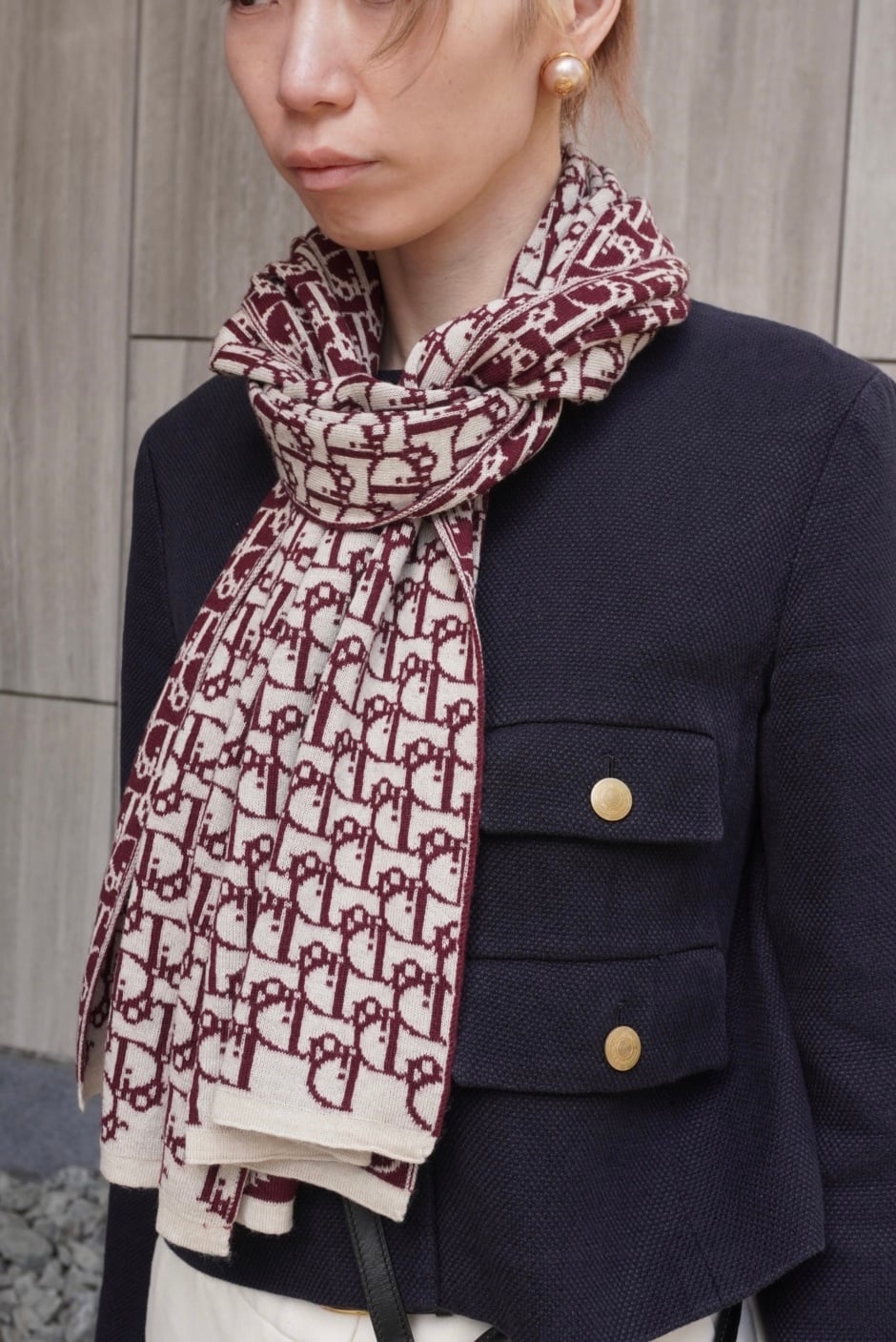 Christian Dior トロッターマフラー Christian Dior クリスチャン ディオール トロッター マフラー