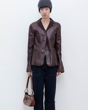 1990-00s JIL SANDER - double face leather jacket