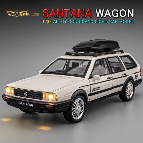 フォルクスワーゲン SANTANA サンタナ ワゴン 1/32 ミニカー 全3色 ライト点灯 合金モデル 模型 ジオラマ