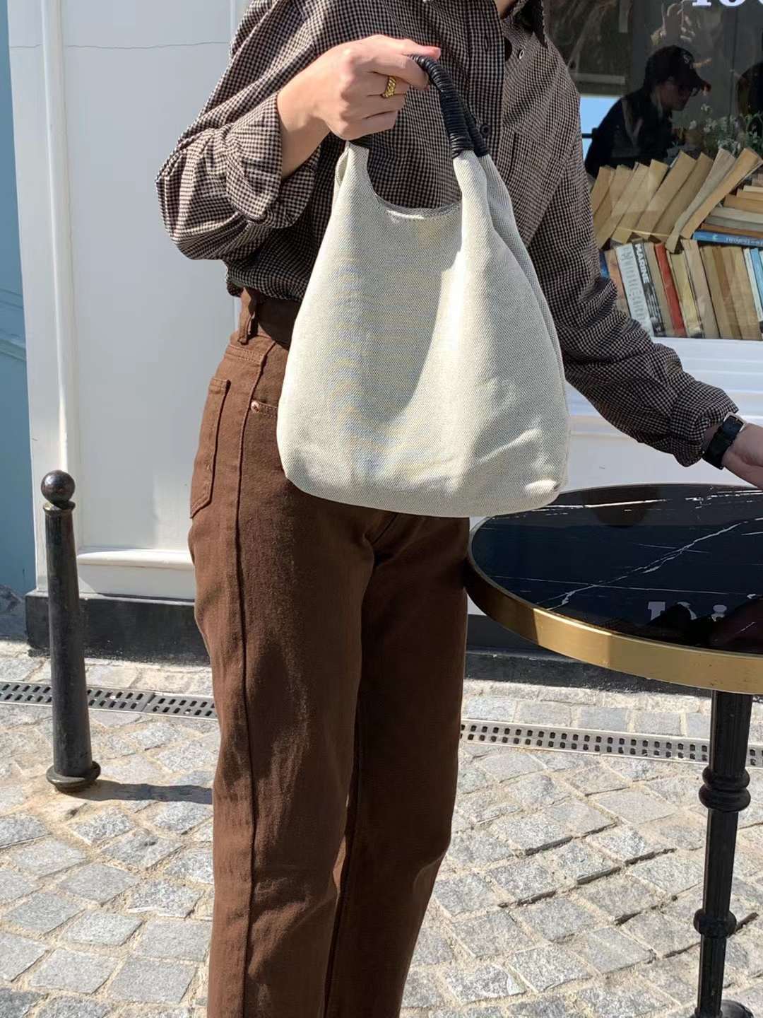 コットン ハンドバッグ　AS45-3168