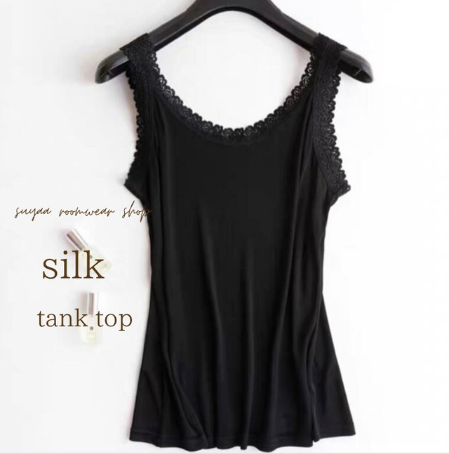 【5color】silk lace tank top　S126