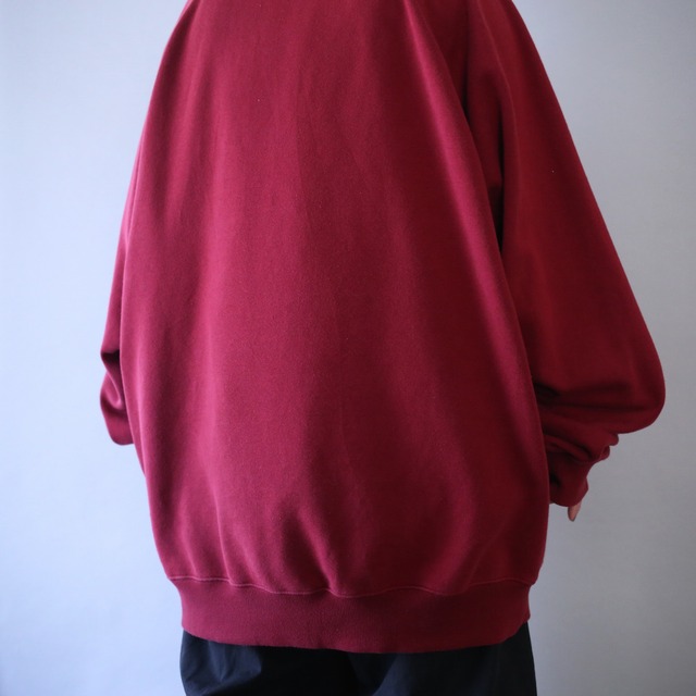 "adidas" XXL over silhouette one point logo good coloring sweatshirt