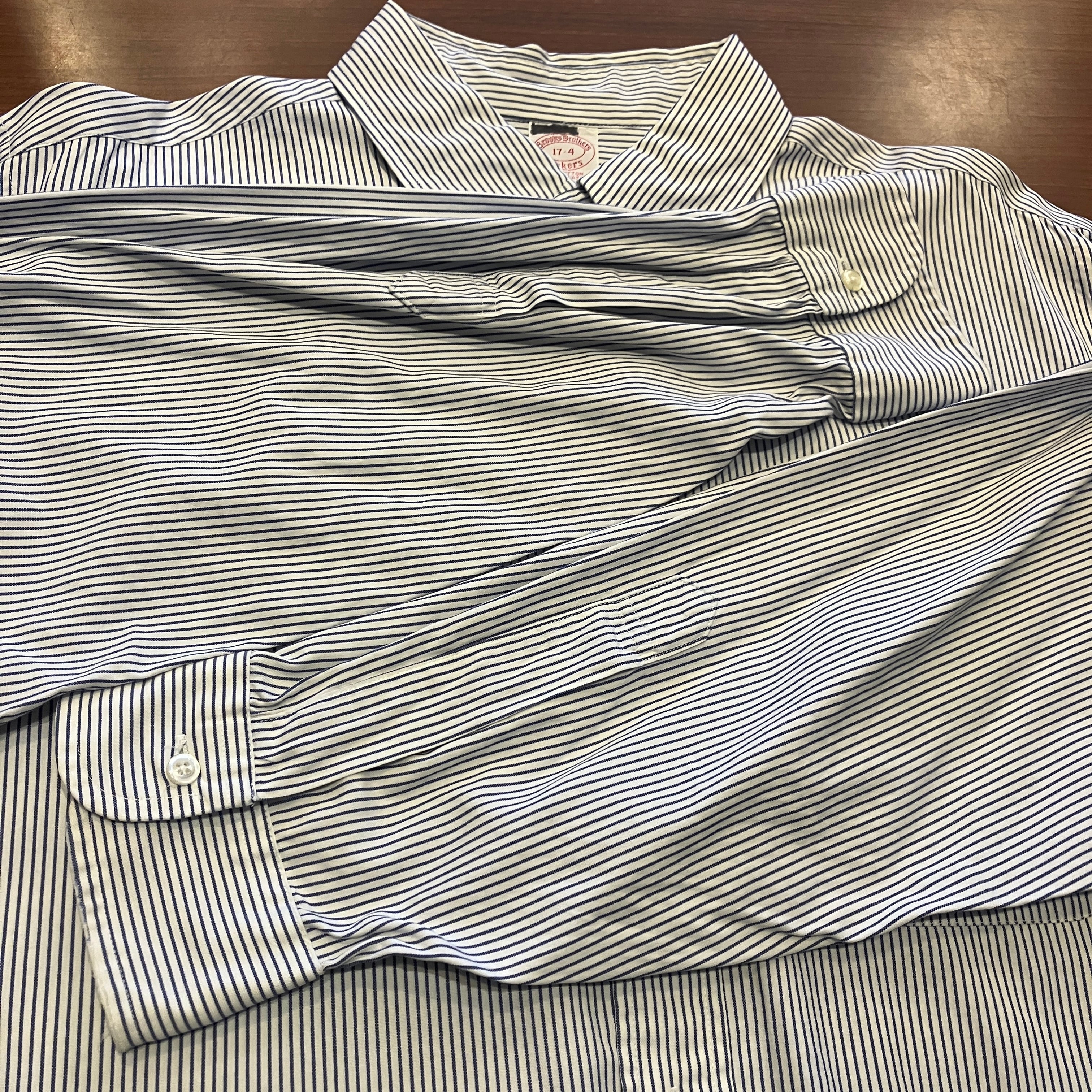 BROOKS BROTHERS OXFORD STRIPE B.D SHIRT 1990'S OLD | safarionline