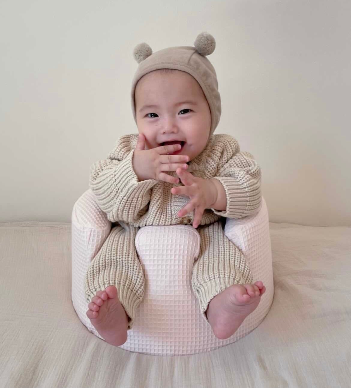 バンボカバー〜ベビーピンクワッフル仕立て〜※全面ベビーピンク  