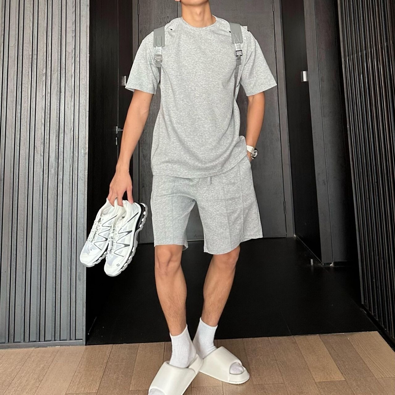 アクセントTシャツ＆ショートパンツセットアップ　MT0530008