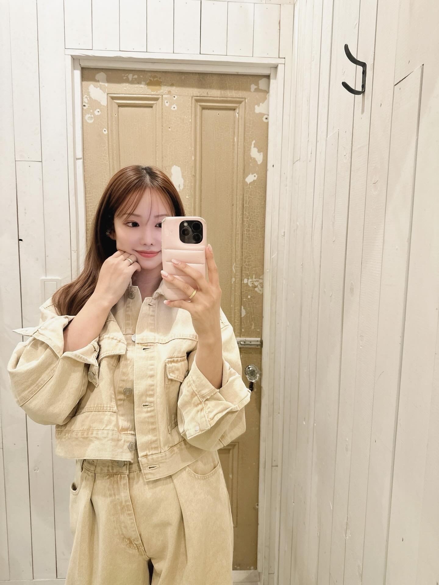 人気【LIFE is】カラーデニムジャケット ¥7,200+tax