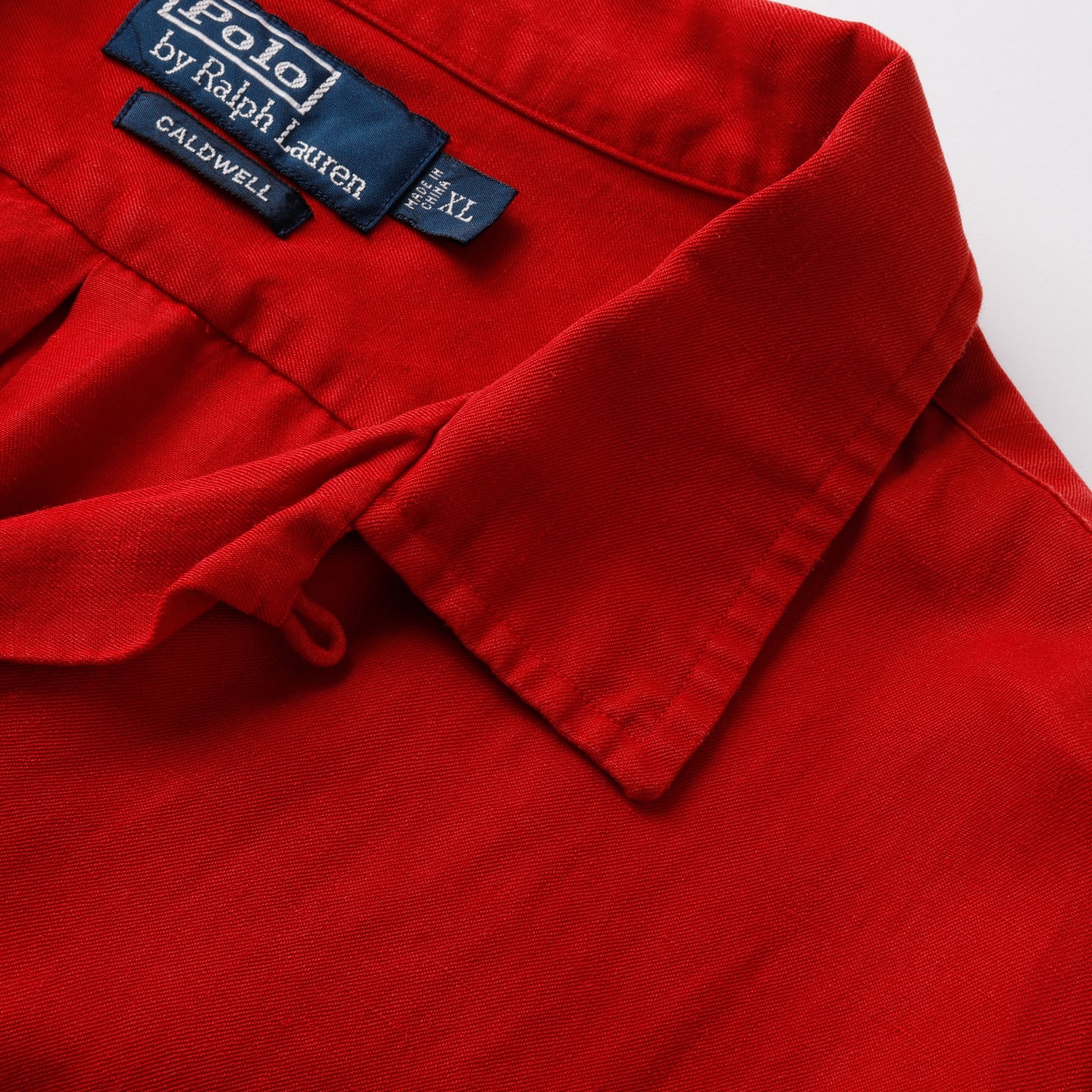 極美品】90s Ralph Lauren special silk linen open collar shirt big 