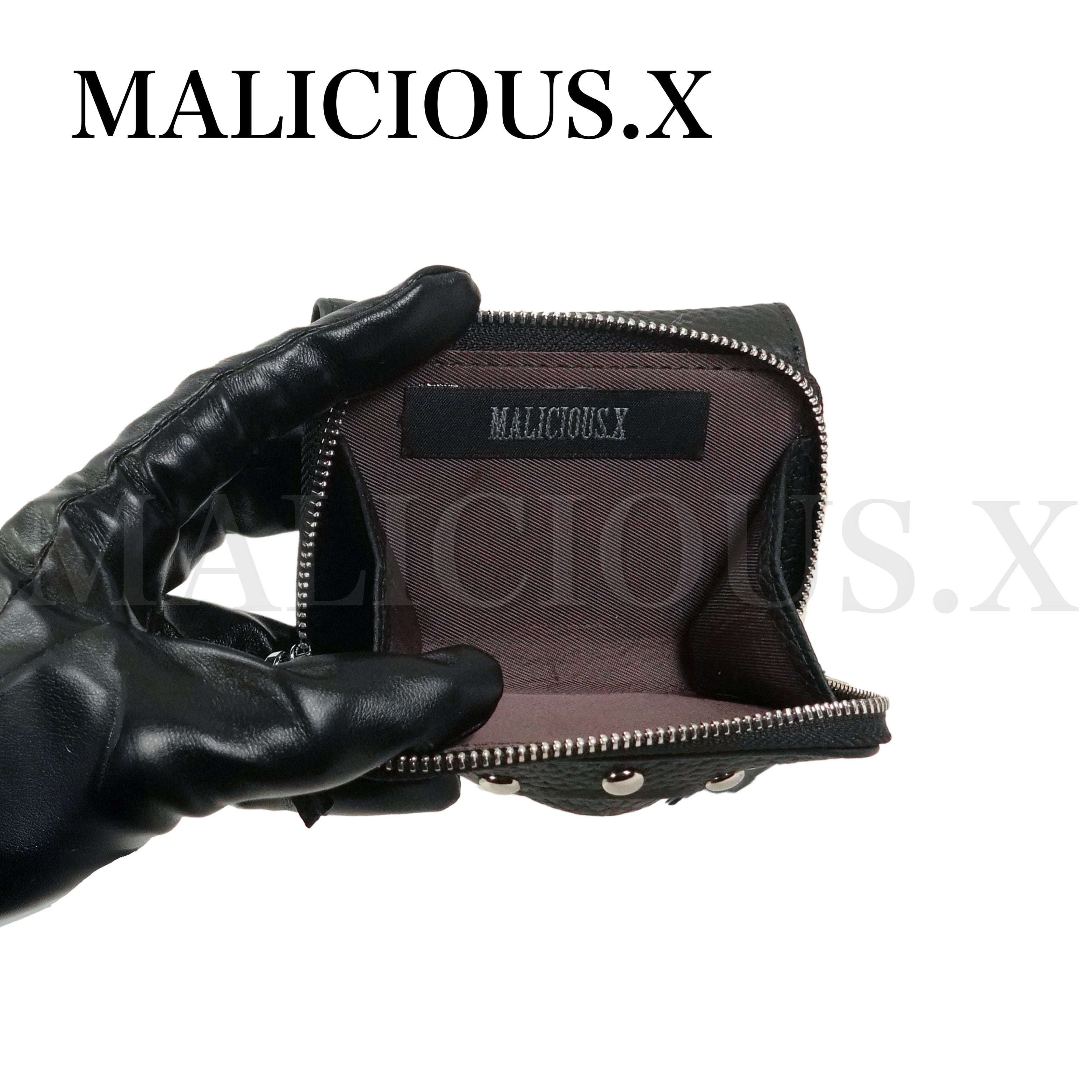 Heart Eye Tri-folding mini wallet(Black) /Blue | MALICIOUS.X