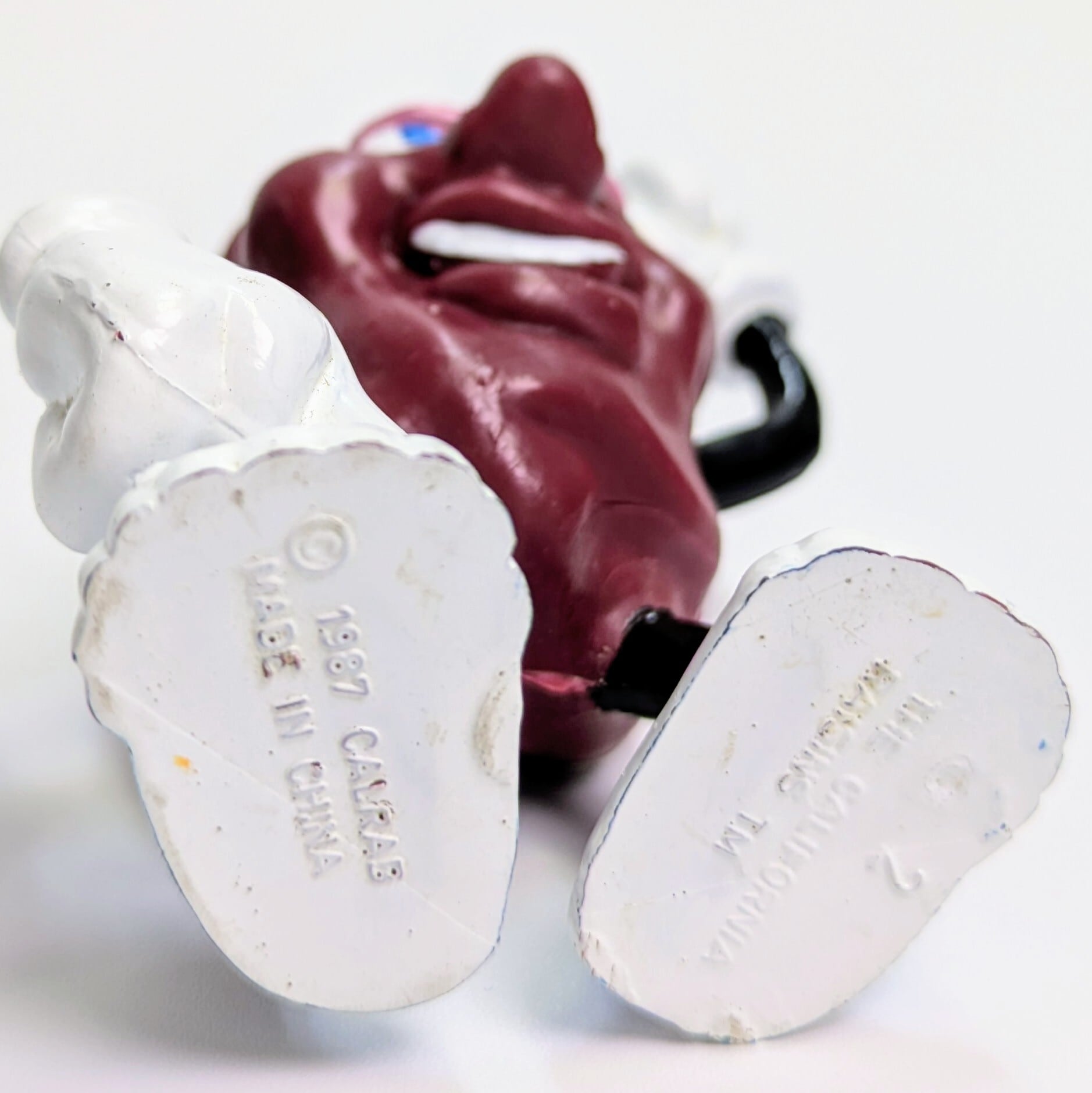 ☆VINTAGE☆【California Raisins(カリフォルニアレーズン)】 1987-1988 Justin X. Grape & Ben Indasun PVC Mサイズ2体SET 〚アメリカン雑貨 アメトイ〛