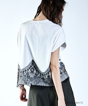 ロゴプリントレースヘムTOPS (WHITE) CQ-46087