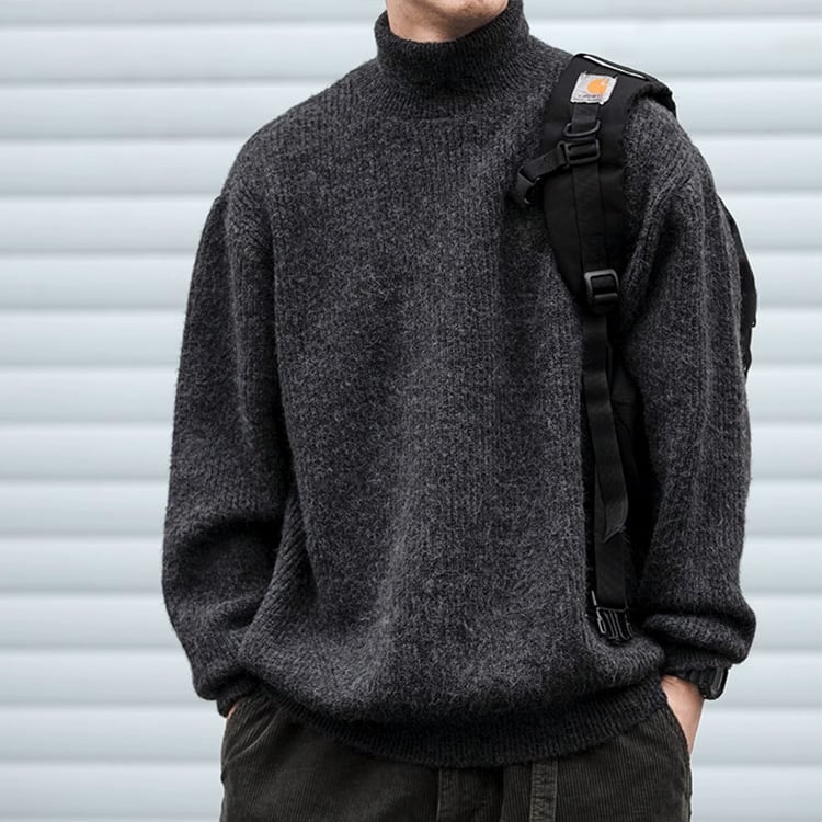 ★ANTI-PILLING TURTLENECK PLAIN SWEATER　　A0881