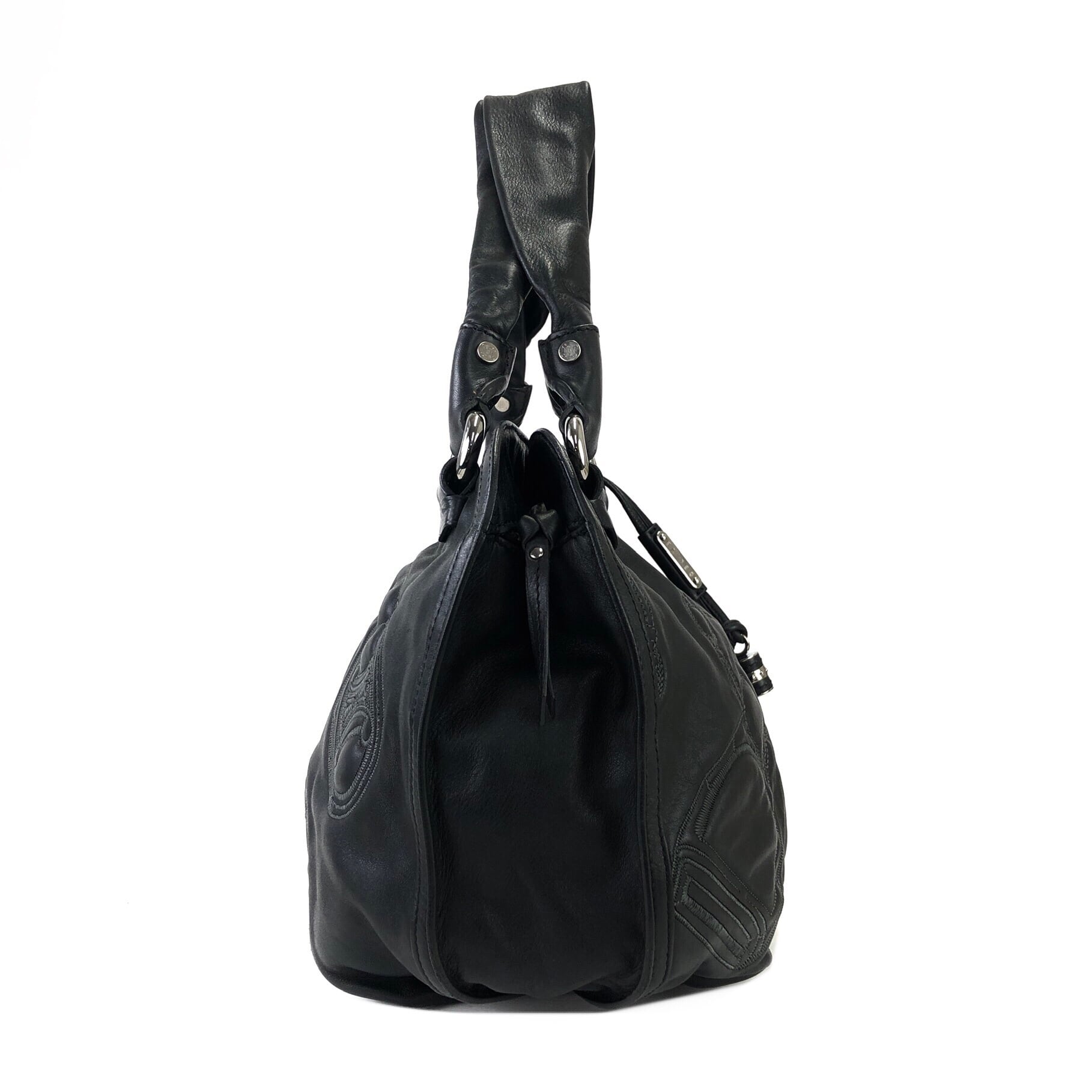 CELINE セリーヌ スウィートロード レザーハンドバッグ ブラック CELINE セリーヌ ビタースウィート レザー ハンドバッグ ブラック