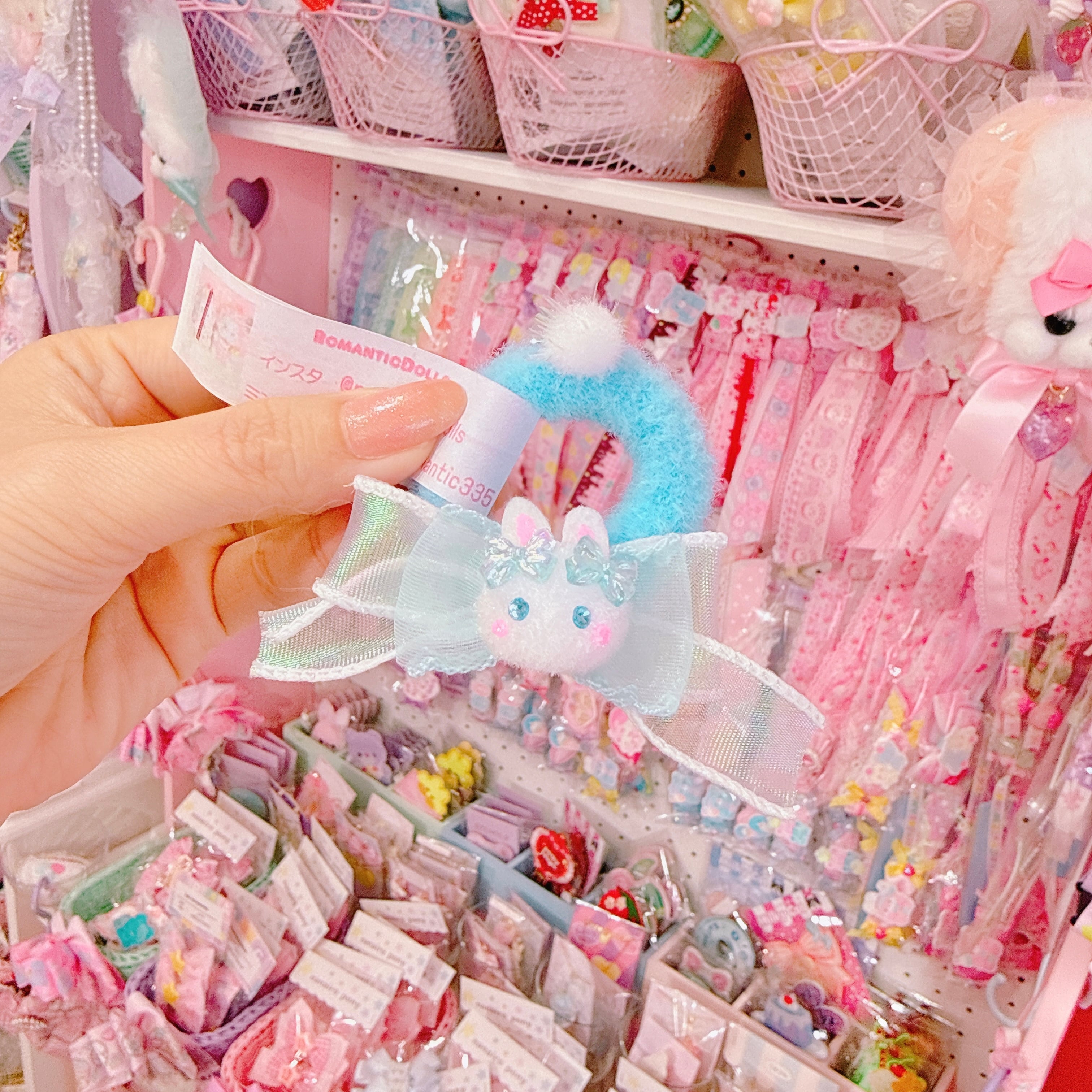 【M4】60-11うさぎマスコットヘアゴム