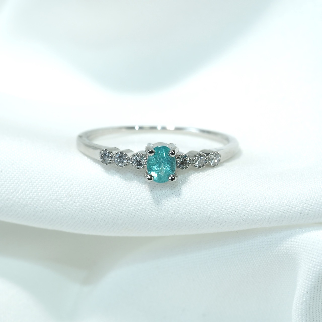 パライバトルマリン ブラジル産 リング 0.226ct D0.08ct pt900