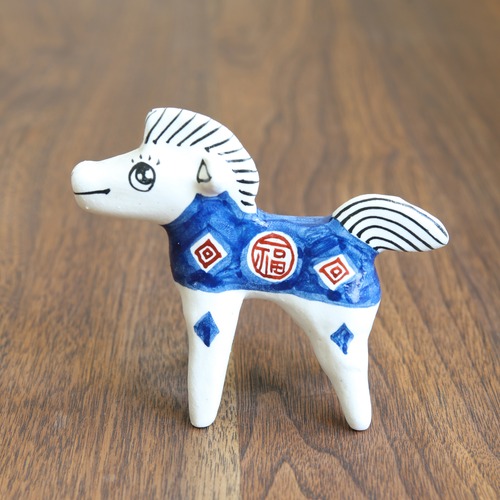 山口祥治　干支フィギュア 午（ウマ）「ウマジャロウ UJ-90」 工房：喜鶴製陶（有田焼）