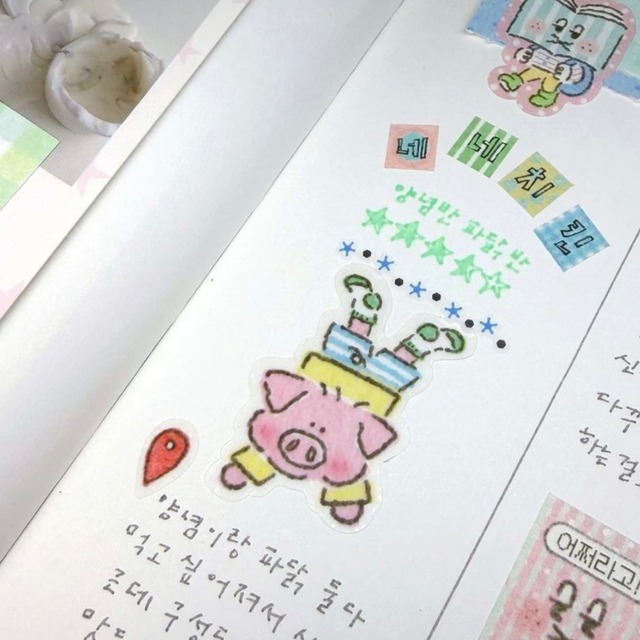 ABUBA STUDIO〔sticker-오동통 돼지파티-〕