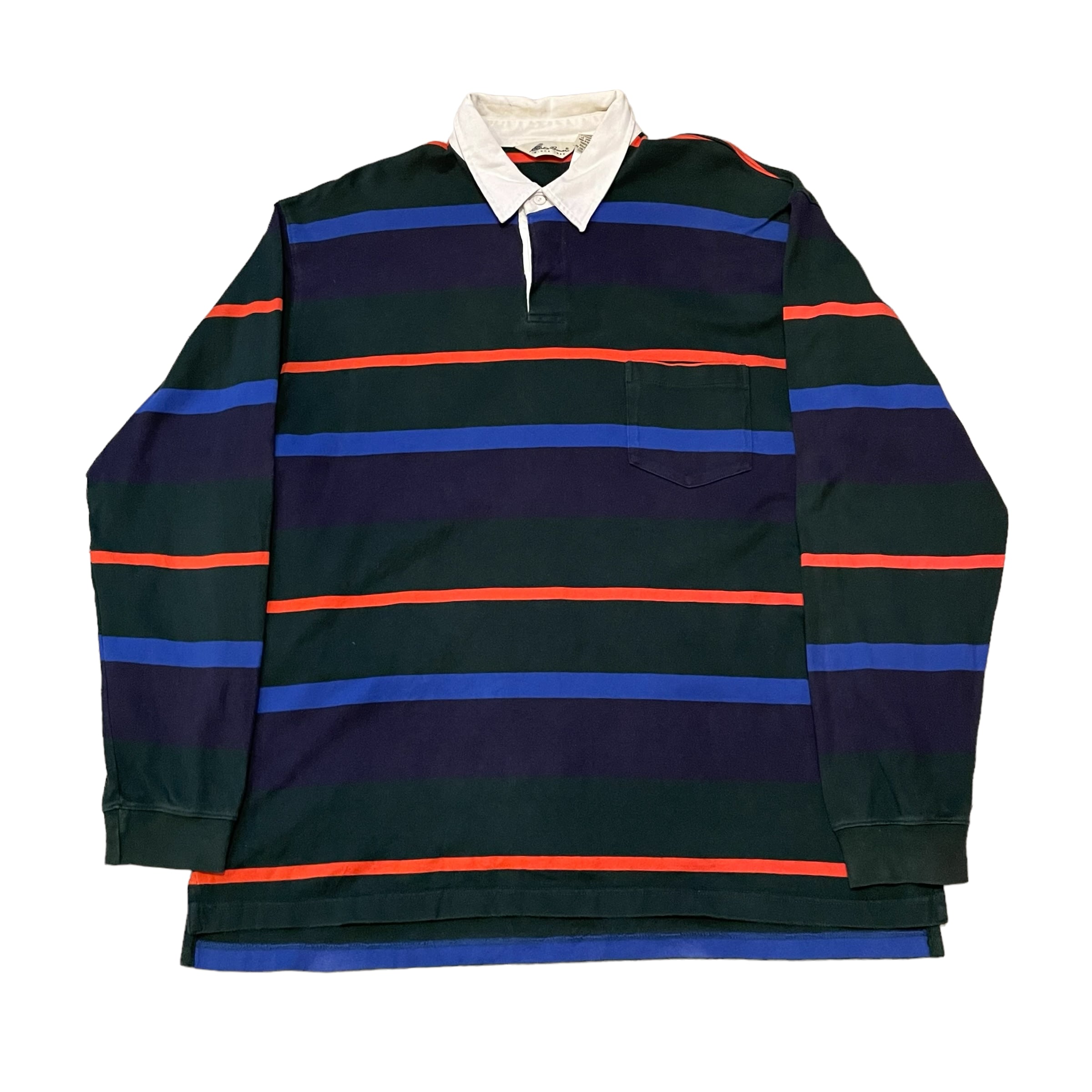 90s〜00s Eddie Bauer L/S rugby shirt What’z up