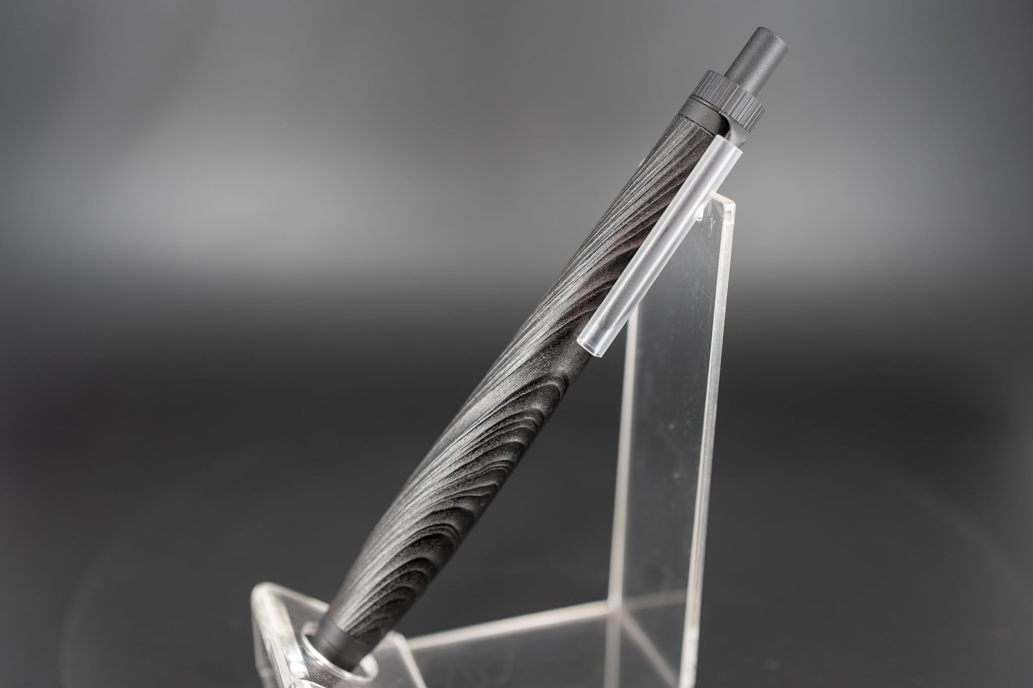 枯炭】屋久杉 浮造り 国産漆 Black BP | 木軸ペン工房 金杢犀