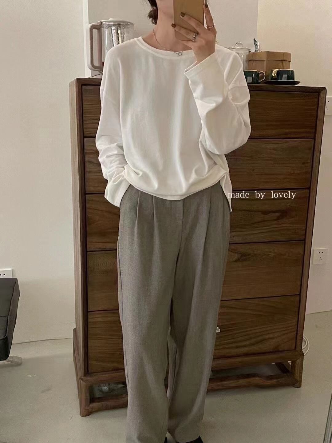 ゆる無地ロンT　AJ2085-I021