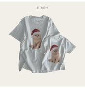 〖取寄〗韓国子供服 / 26winter / Little Hi / メリーキャットピーチT / キッズ *XS~XL*