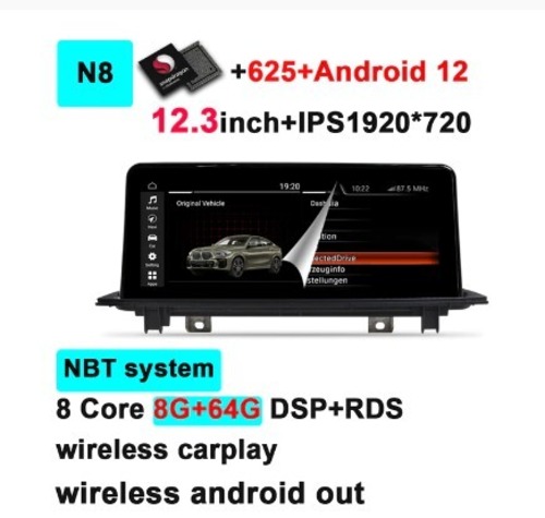 BMW 3シリーズ アンドロイドナビ Carplay-Android 12 BMW 3シリーズ車用f30,f31,f34,f80 (2013-2017) Z1 NBT 10.25