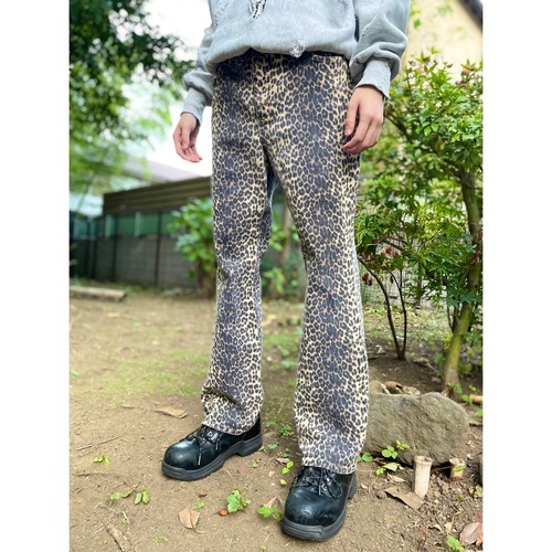90's Jeanology "レオパード柄" フレアパンツ