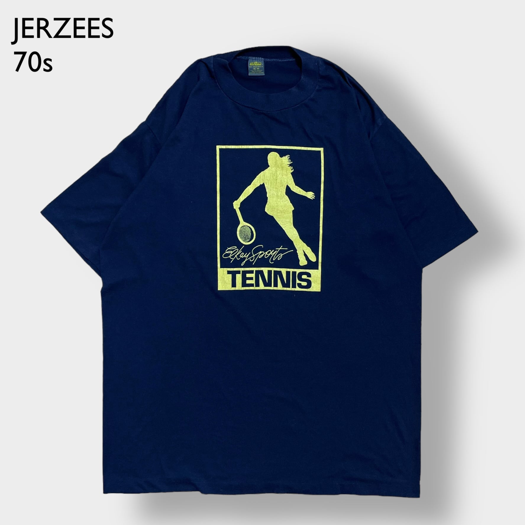 JERZEESs USA製 初期タグ Tシャツ テニス シルエット バック