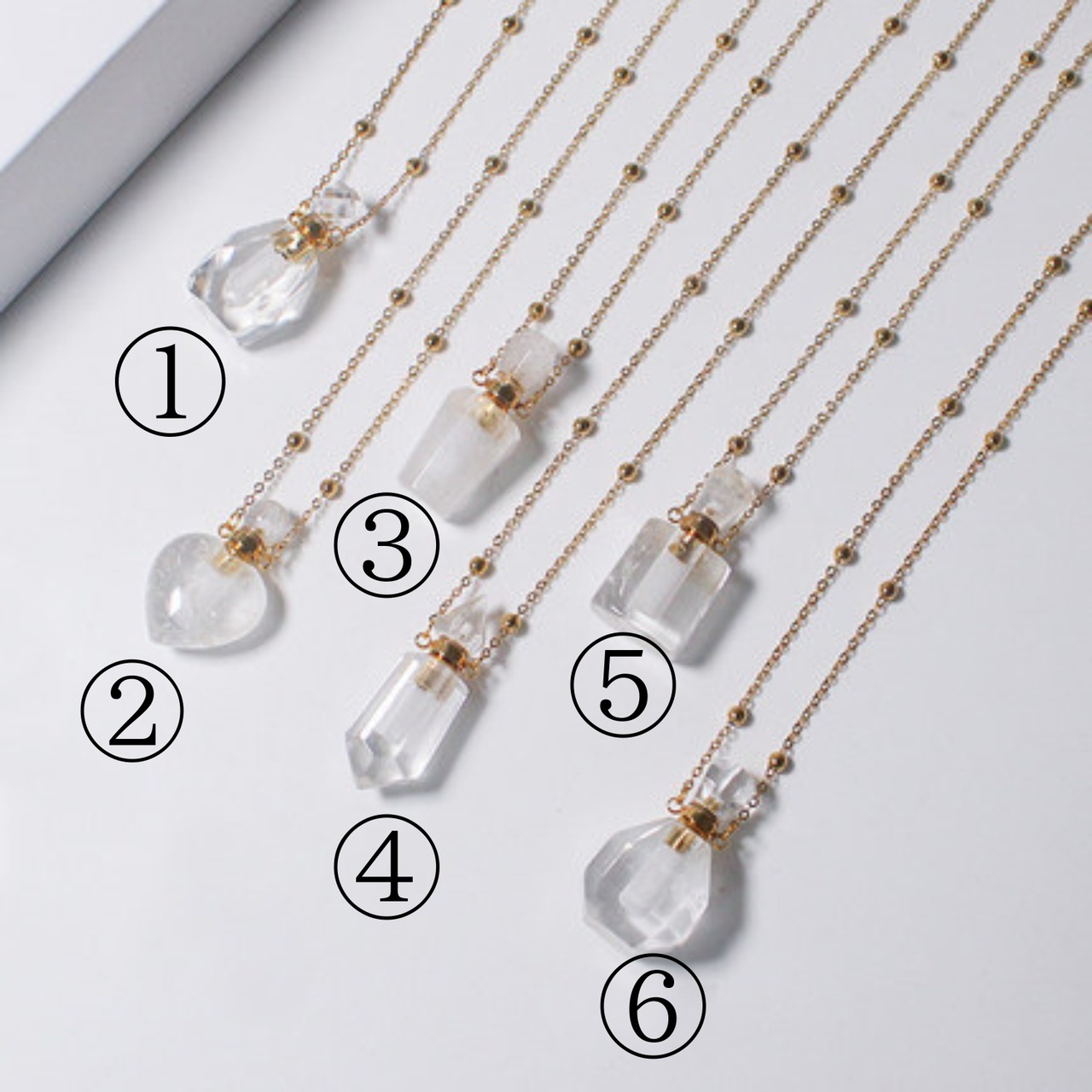 鉱石ポーションボトルⅠ〜クリスタルの香水瓶ネックレス〜M23124