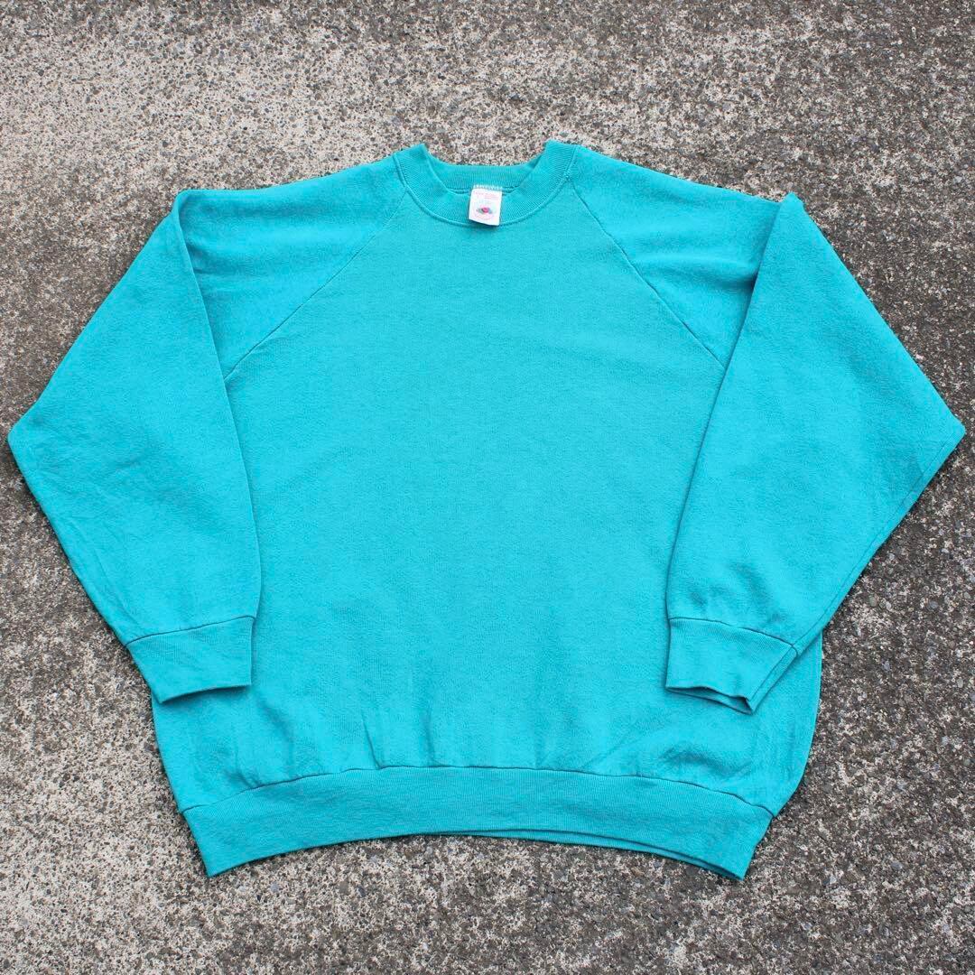 【Mサイズ】USA製 90's FRUIT OF THE LOOM ラグラン袖 古着 スウェット