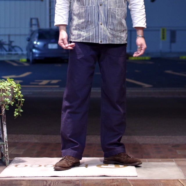 1970s US NAVY Dark Blue Utility Trousers / ストレート レッグ