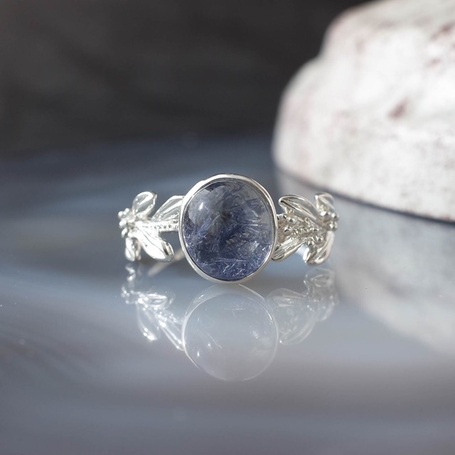 Dumortierite in Quartz デュモルチェライトインクォーツ リング-2