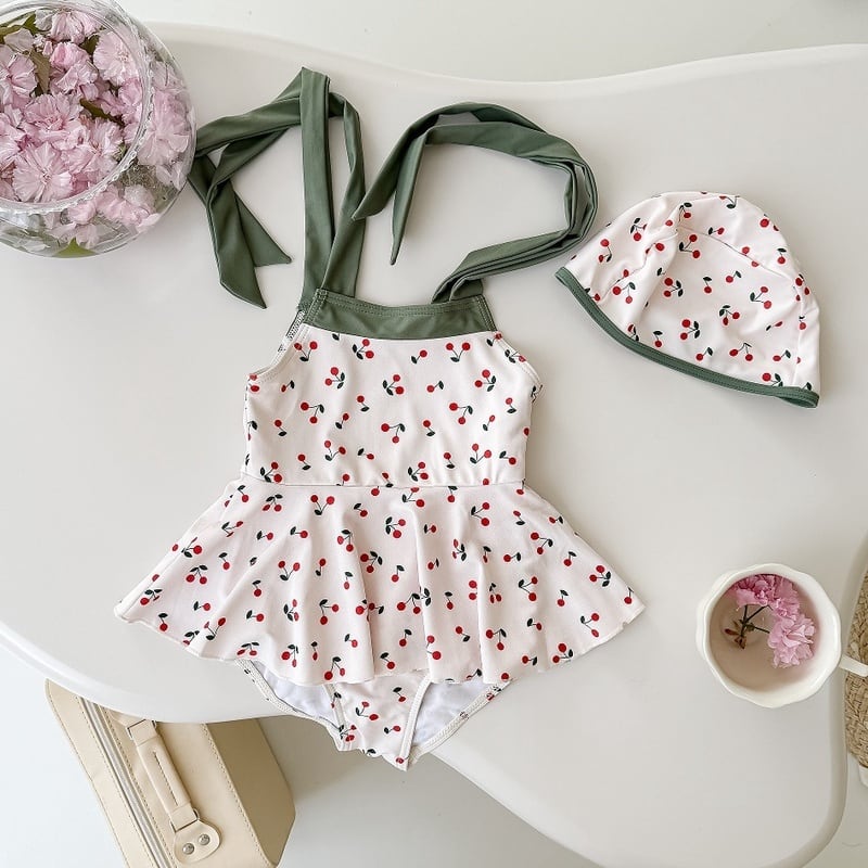 BABY&KID】夏新作帽子付きチェリー水着 | 韓国子供服通販 - Baker