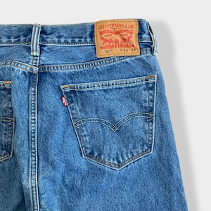 【LEVI'S】505 デニム ジーパン ジーンズ テーパード ジッパーフライ W33 L34 リーバイス US古着