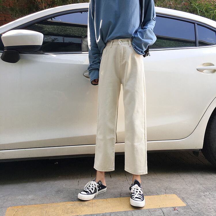 ジーンズ ルーズスプリングオータムハイウェスト薄手パンツ 春物 秋物 YY-ファッション49693489344