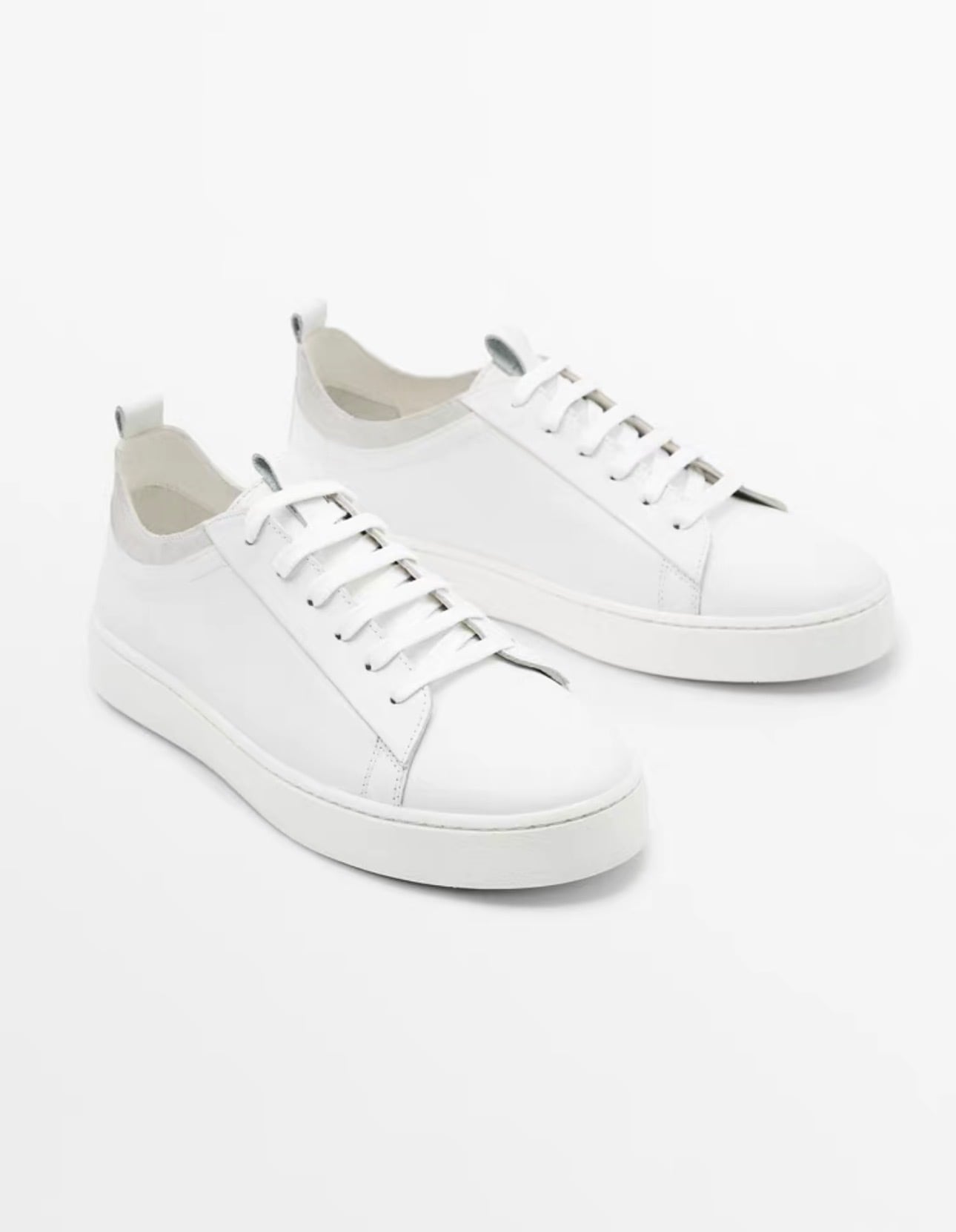 【白無地】レザースニーカー