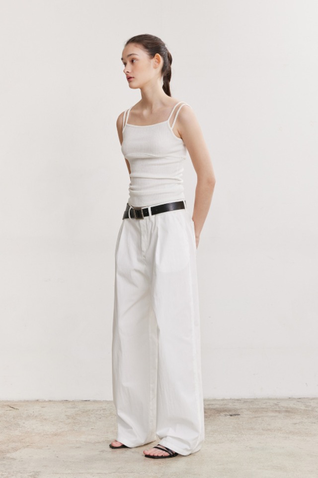[AFTERHOURS] COTTON RAW CUT WIDE PANTS (IVORY)