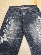 00's design denim short pants