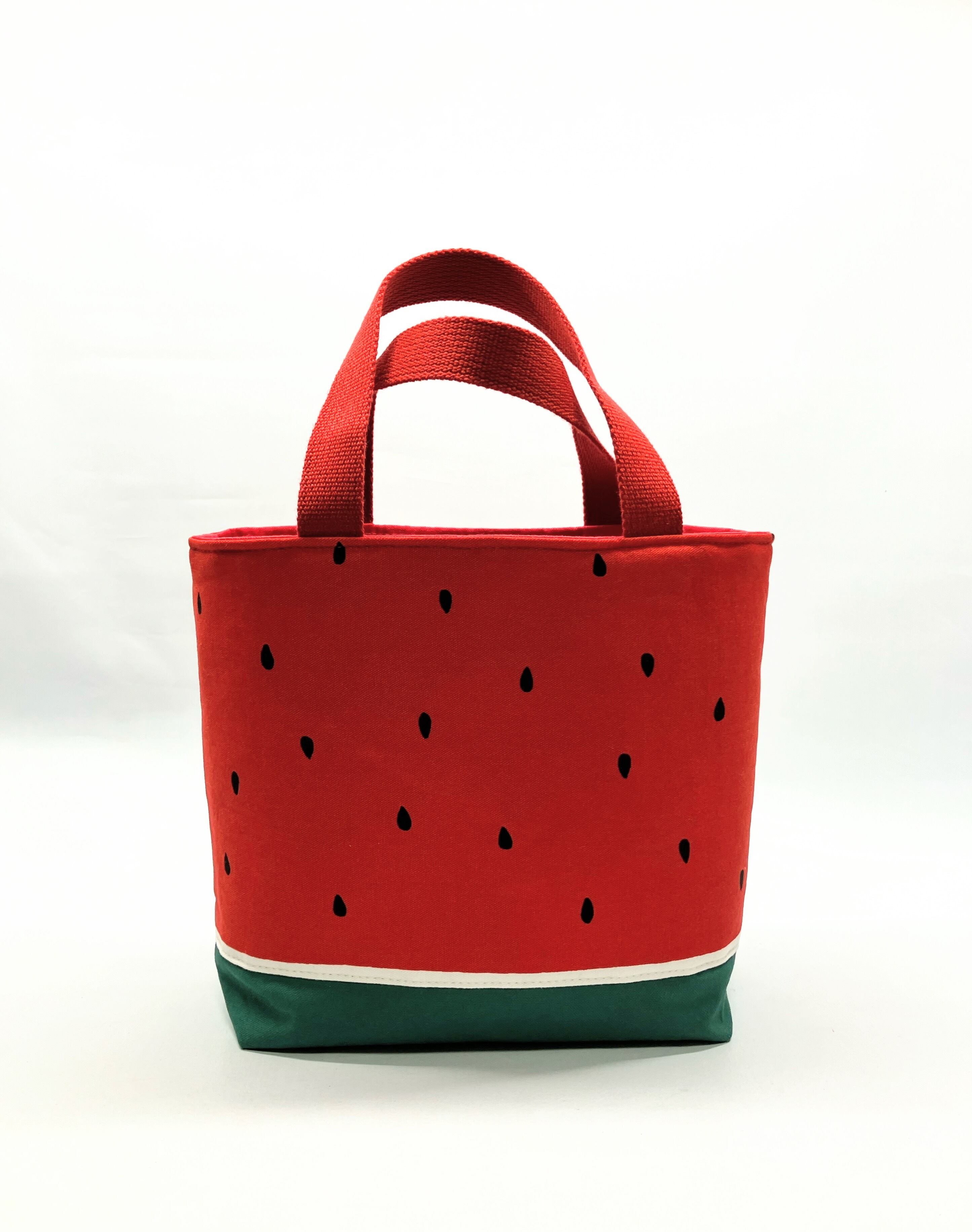 スイカ トートバッグ 帆布｜とりさん工房ーかわいいハンドメイドポーチ