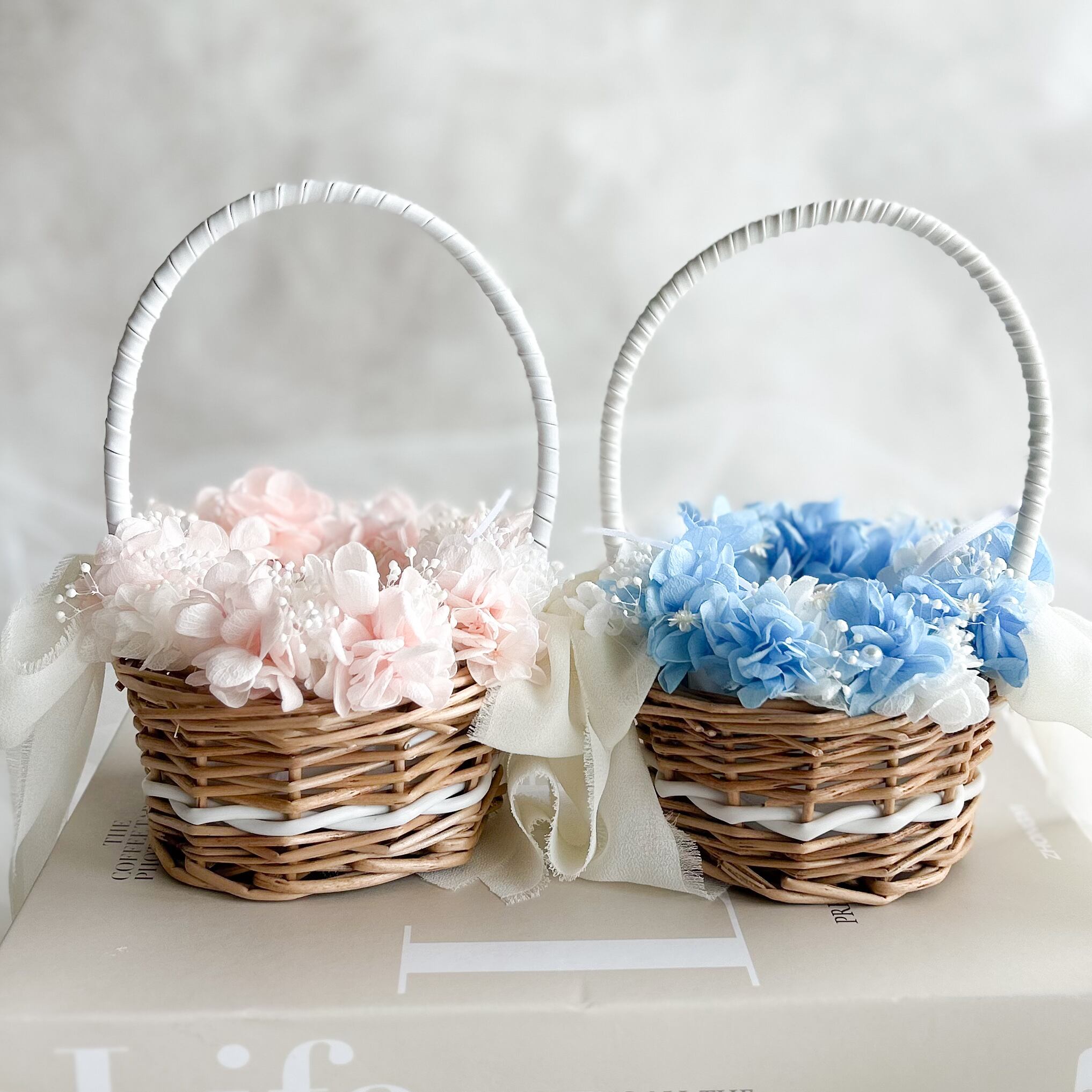 Pink blue ringpillowset (2人用)