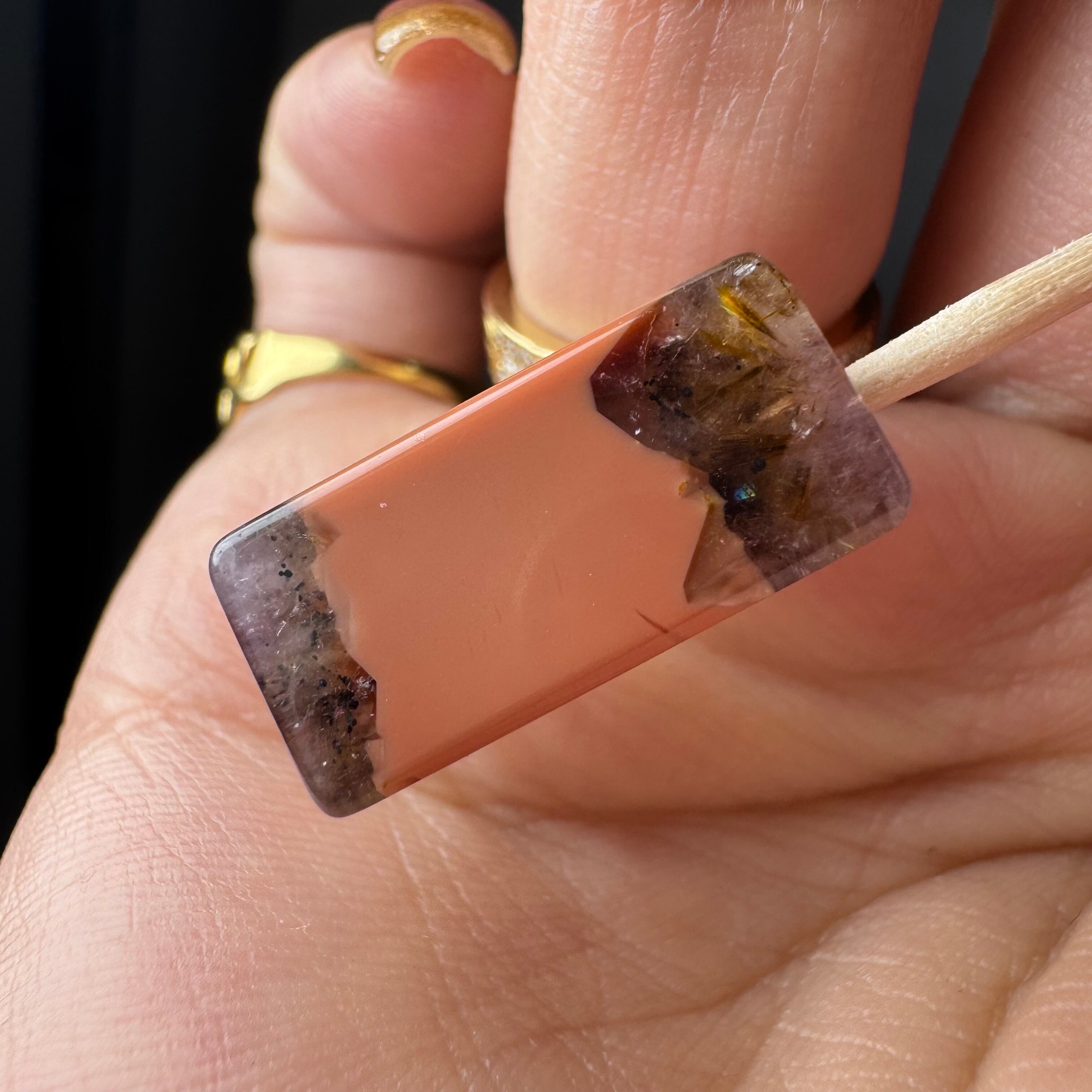 no.2 オーラライト23 アラシャン瑪瑙 約19.9x9.5x9.4mm