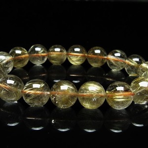 ルチルクォーツ ブレスレット 11mm タイチンルチル ブレスレット メール便可 [M便 1/10] 111-49185