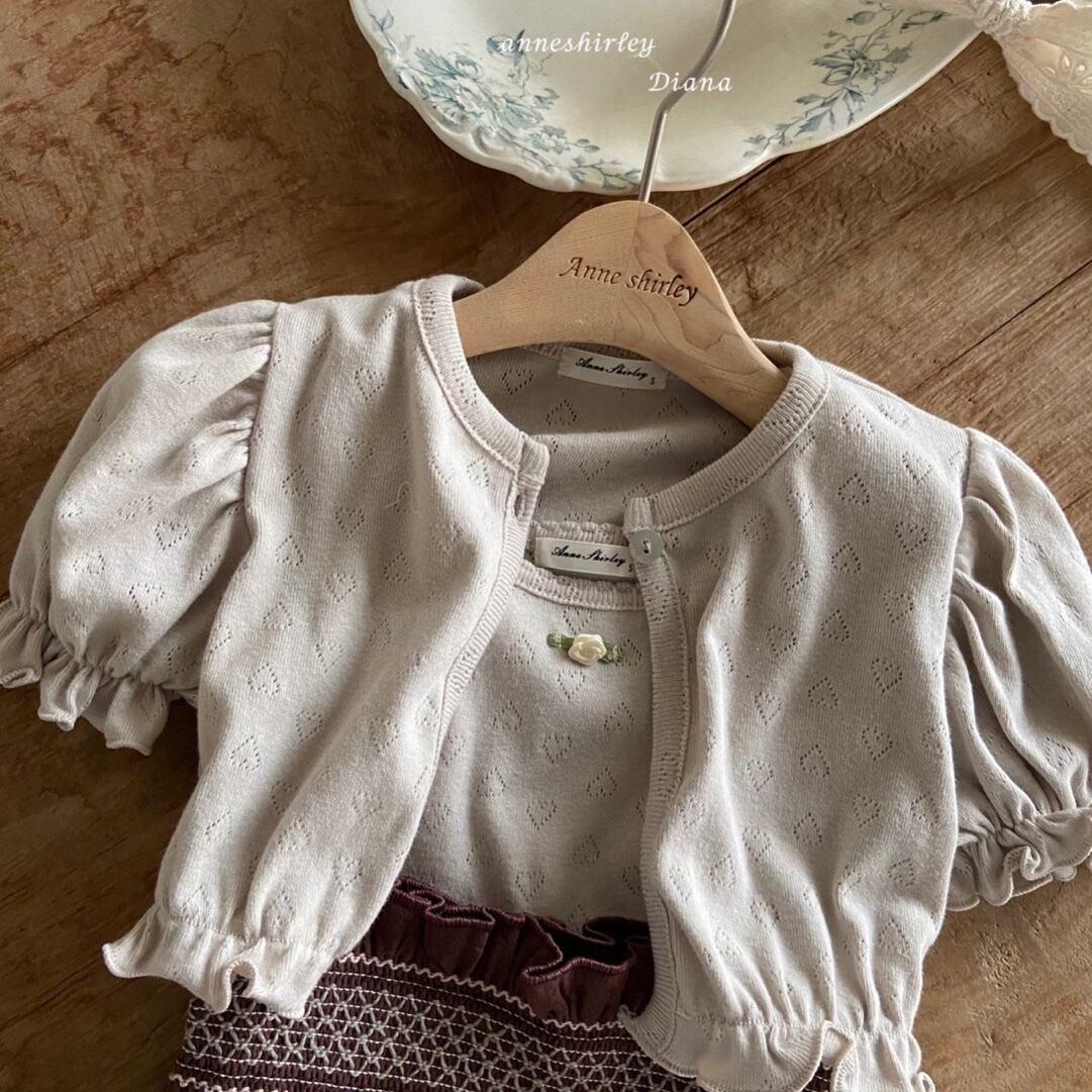 【即納】ANNESHIRLEY    カーディガン　半袖　女の子　夏　ベビー　baby キッズ　kids