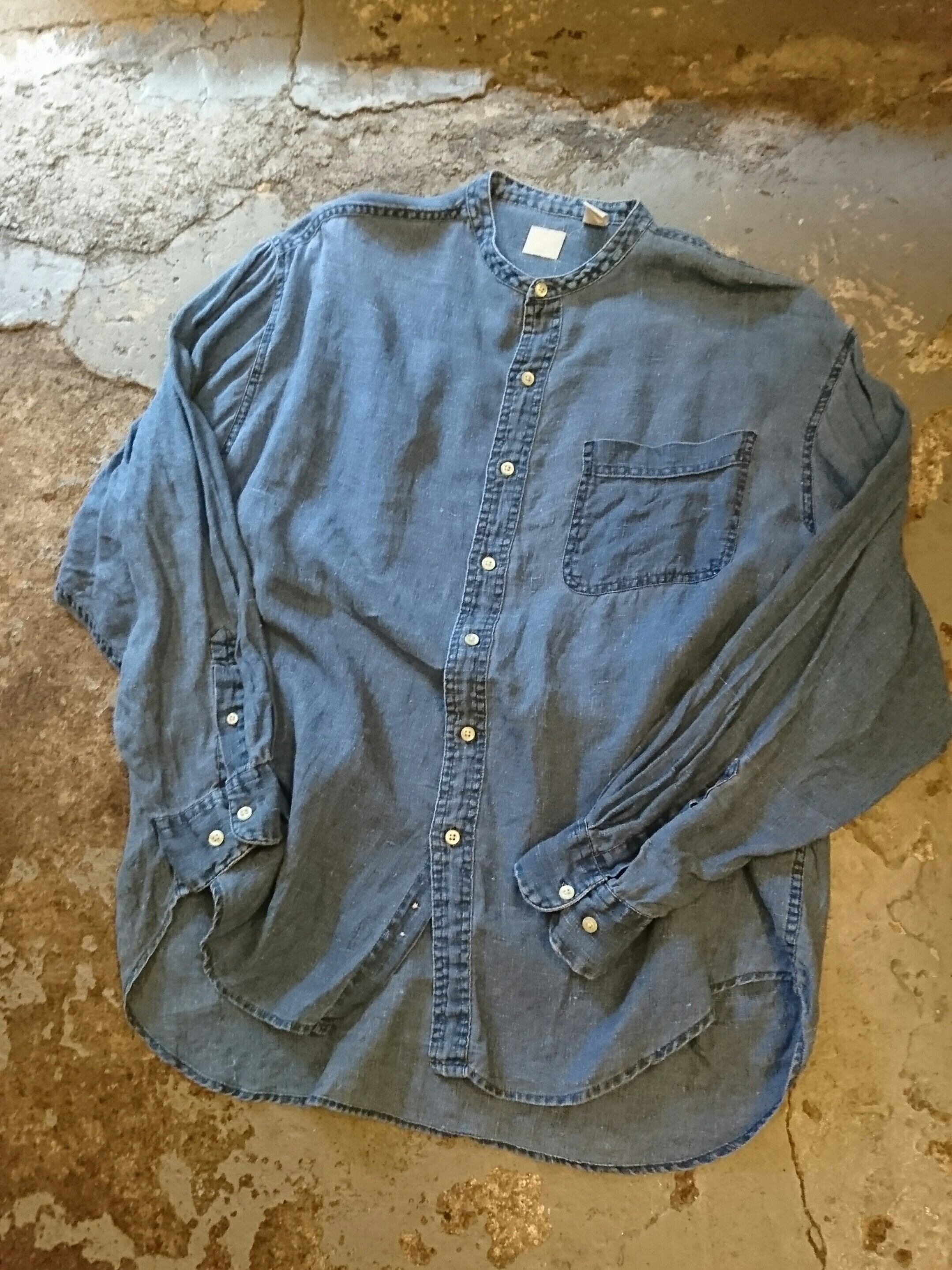 00s "GAP" INDIGO LINEN SHIRTS
