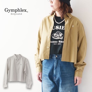 GYMPHLEX [ジムフレックス] SHORT B.D. SHIRT L/S [GY-B0203BIT] ショートB.Dシャツ長袖・ショート丈シャツ・長袖シャツ・コットン・LADY'S [2024SS]