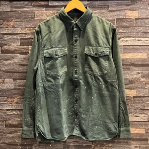 RRL PETROL  WORK SHIRT GREEN